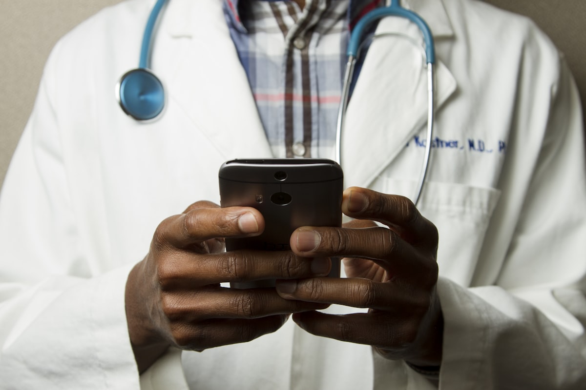 Specialists discussing medical records